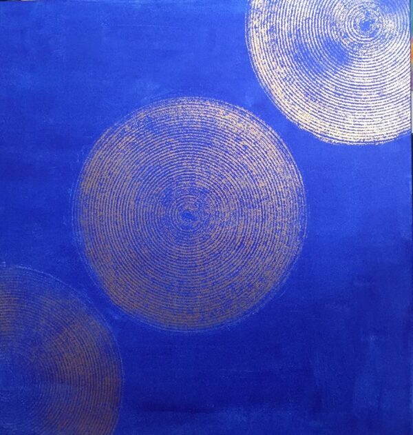 Golden Touch On Blue
